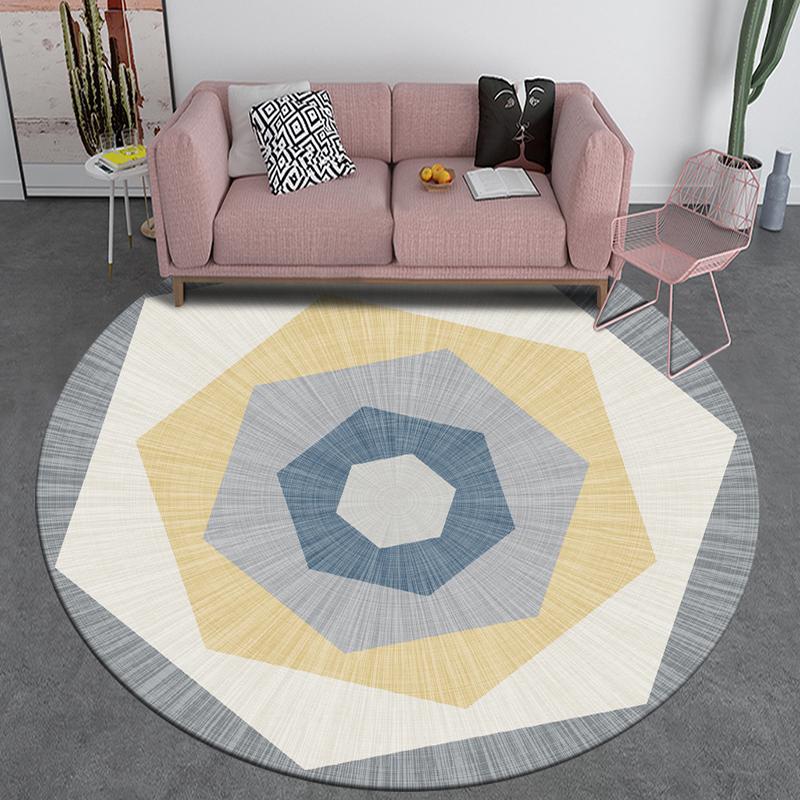 Nordic Round Carpets for Living Room Decoration Teenager Bedroom Decor Rugs Home Sofa Carpet Nonslip Area Rug Washable Floor Mat