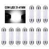4/10 PCS C5W Festoon 31mm 36mm 39mm 41mm LED Bulbs COB 12V 6000K White Car Interior Dome Maps Reading Trunk Linse Plate Lights