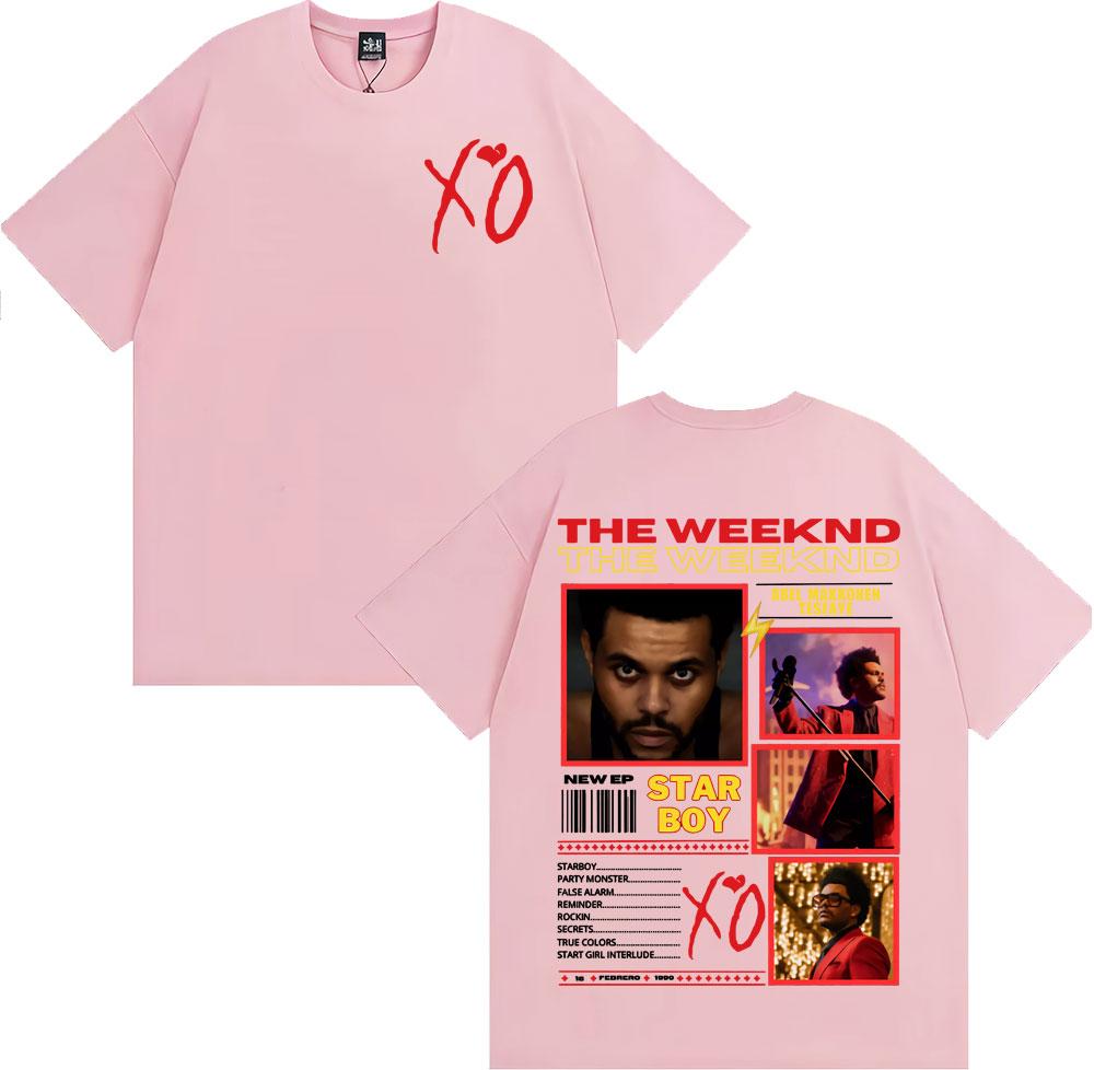 Графическая футболка с принтом рэпера The Weeknd, тур в поддержку альбома Xo 2025, мужская мода, хип-хоп, панк, уличные футболки, повседневная хлопковая футболка оверсайз