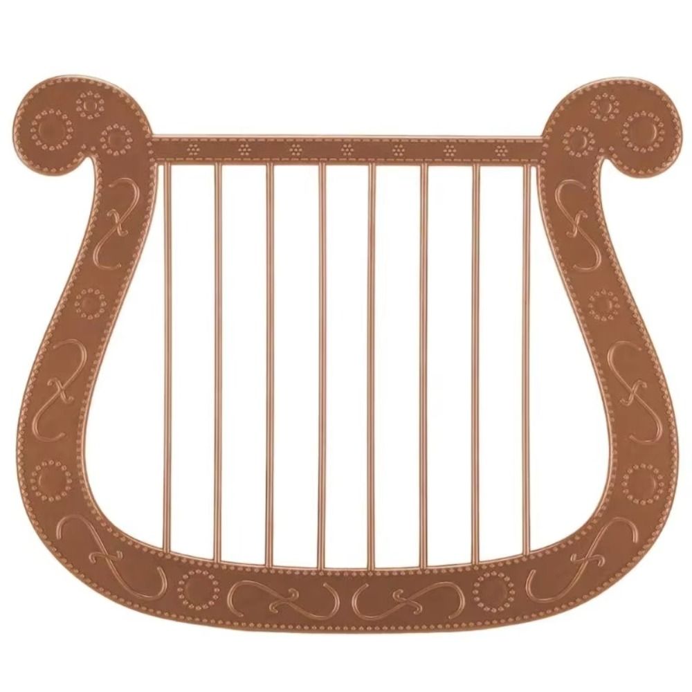 Lightweight Construction Plastic Harp Props Easy to Clean Simulated Instrument Costume Accessories