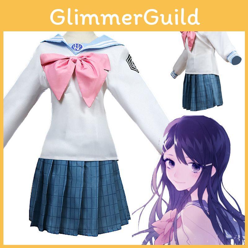 Стильный костюм школьной формы Саяки Маидзоно из аниме Danganronpa для косплея с париком