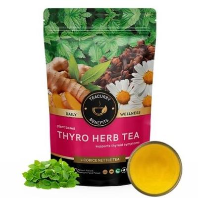 Чай TEACURRY Thyro Herbal (15 чайных пакетиков-пирамидок) - Чай для щитовидной железы - помогает сбалансировать уровни ТТГ, Т3, Т4. Контролируйте вес | 100% натуральный чай