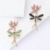 Creative Alloy Rhinestones Dragonfly Lotus Brooch Elegance Women'S Shawl Dress Brooch Ornament Pin