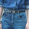 Kuho Plus Slim Western Leather Belt Black (KE588OM025)