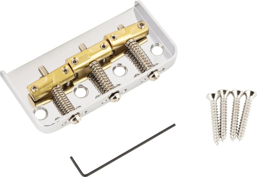 Изготовленный на заказ бридж в винтажном стиле для Fender Telecaster Compensated Brass String Riders Chrome Fender® "Cut Off" Tele® - - Отделка