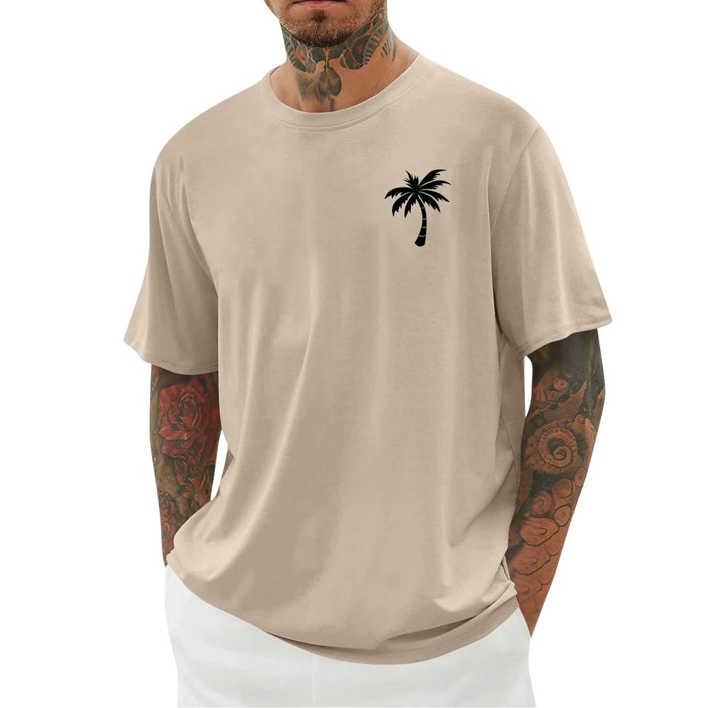 Men's Hawaii Printed T-Shirt Men's Loose Casual Short Sleeve Top
