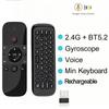 Bluetooth 5.2 Keyboard Mini Keyboard Rechargeable Keyboard with 2.4G Wireless Voice Control Air Mouse for PC TV BOX Laptop