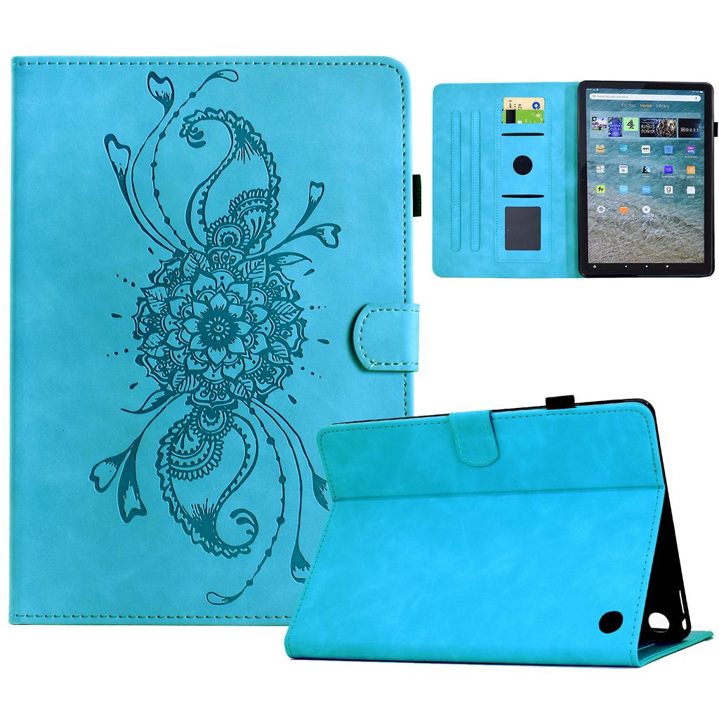 For Amazon Kindle Fire Max 11 2023 Case Mandala Imprinted Leather Tablet Cover with Card Slots