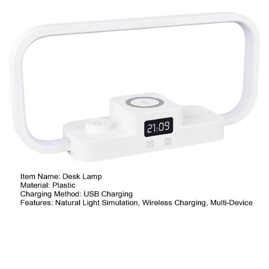3-In-1 Bedside Lamp with Wireless Charger Nightstand Lamp USB Charging Desk Light for Nightstand Bedroom