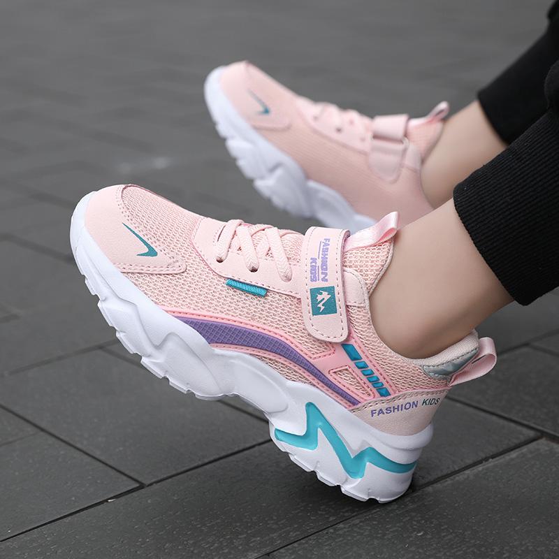 3-15Years Girls Sports Shoes Fashion Breathable Shoe for Boy Lightweight Casual Running Tennis Sneakers