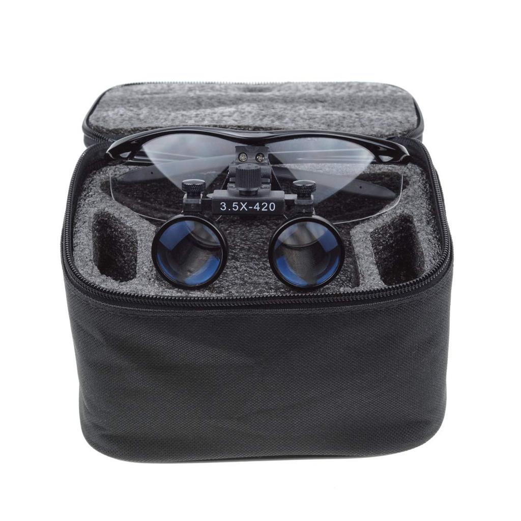Magnifying Binocular for Laboratory and Dental Includes Storage Box and Easy to Carry Glass, Loupe, Glasses-Style Magnifier, 3.5x Magnification,