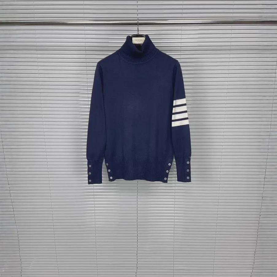 Классический шерстяной свитер-водолазка с четырьмя перекладинами унисекс на осень/зиму