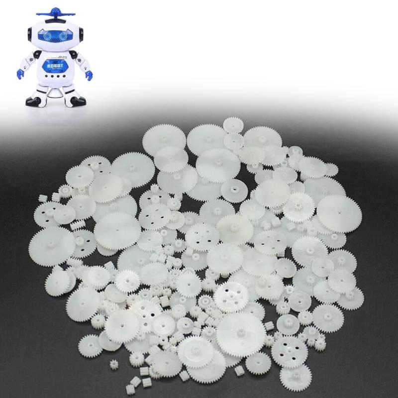 Ассорти Набор Пластиковых Шестерен Для Самодельных Моторизованных Игрушек, Включающий 200 Прочных Шестерен