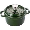 Staub Cocotte Round Basil Green Small Hand Cast Enamel Pot IH Compatible Japanese La Cocotte Round "Pico 14cm" [Authorized Product] 40509-796