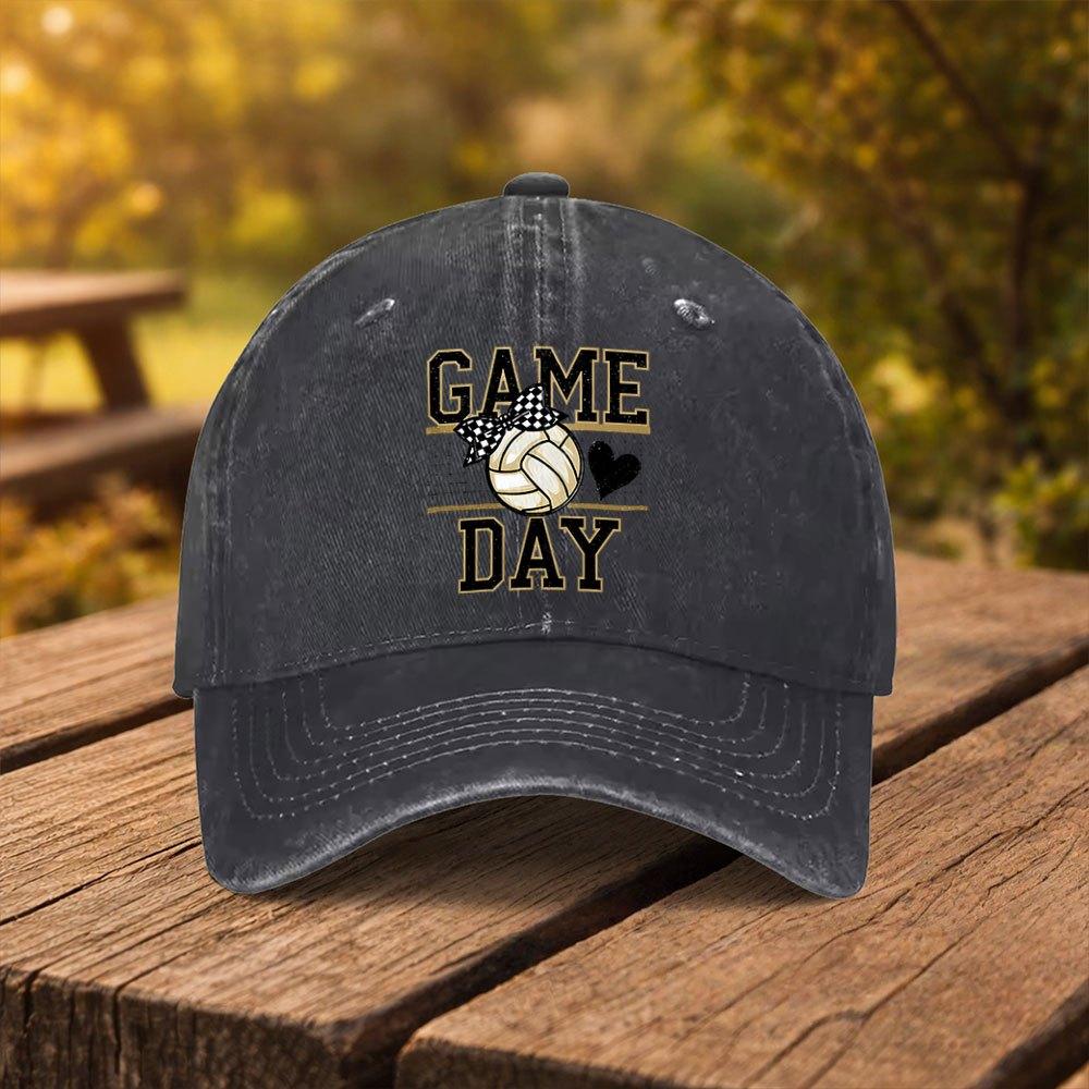 GAME DAY Volleyball Print Baseball Cap Unisex Fashion Duckbill Hat Suitable for Outdoor Sports Fitness Travel And Outings Multi