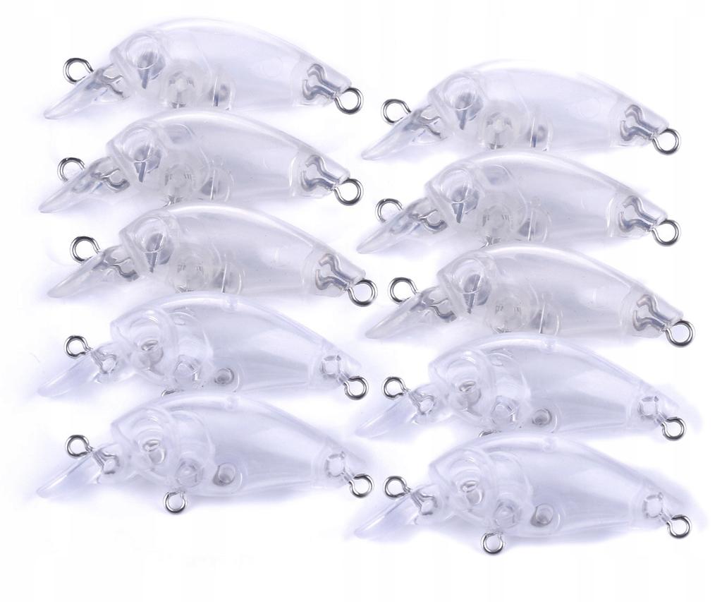 Body Wobbler Pike Zander Perch Do It Yourself For Painting 4.5Cm 4G 10Pcs