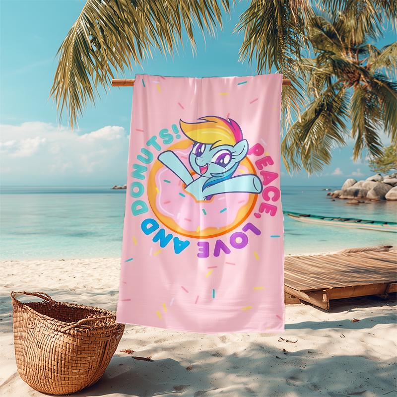 1Pc Rainbow Unicorn Heart Beach Towel Microfiber Beach Towel Thin Absorbent For Beach Swimming Yoga Bath Sports 0917125
