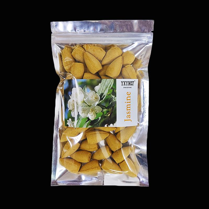 50 шт. Дымовые благовония с обратным потоком, бытовые натуральные благовония в виде рефлюксной башни, конусные благовония с ароматом жасминового чая, ароматизатор для комнаты, оптовая продажа