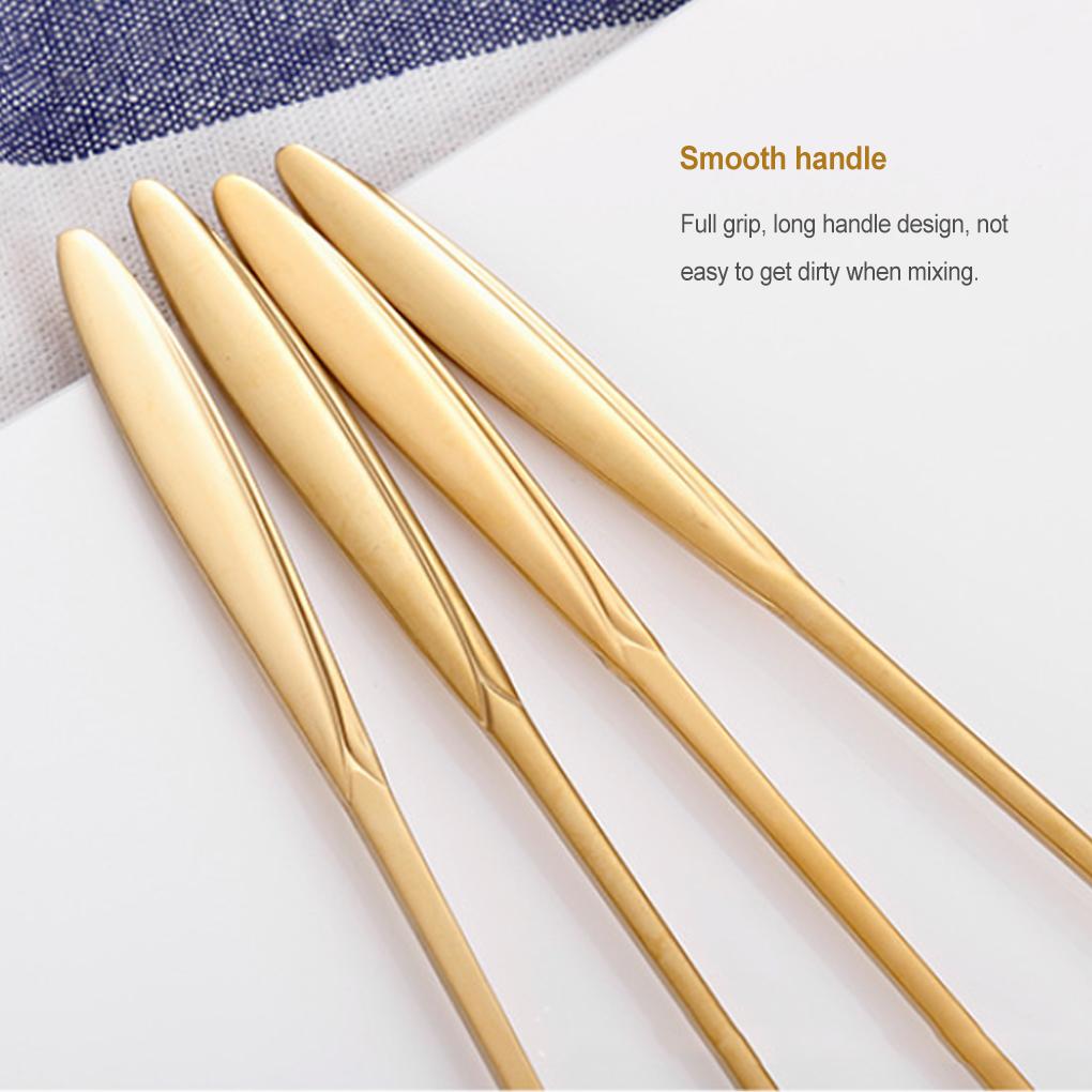 Кофейные ложки из нержавеющей стали с длинной ручкой для мороженого, десерта, чая, чайные ложки, кафе, ложки, столовая посуда, столовые приборы, аксессуары