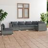 Day and Night - Day and Night Garden Furniture Set 6 Pieces and Gray Synthetic Rattan Cushions