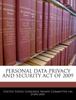 The Personal Data Privacy and Security Act of 2009 Book