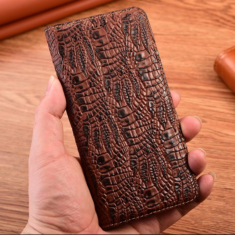 Флип-чехол из натуральной кожи с текстурой крокодиловой кожи для IPhone 17 Pro Max 14 13 12 11 15 16 Pro Max Plus 13Mini 17 Air с карманом для карт