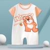Baby Thin Onesie Summer Newborn Short Sleeved Crawl Suit Cartoon Pajamas for Boys and Girls