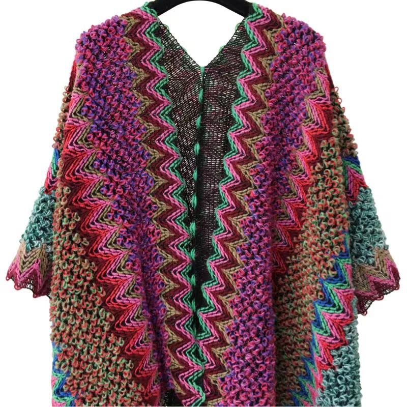 Women Shawl Wraps MODERN NEW SAGA Spring Wool Scarf Knitted Cardigan Wool Stoles Autumn Winter Female Shawls Knit Tippet