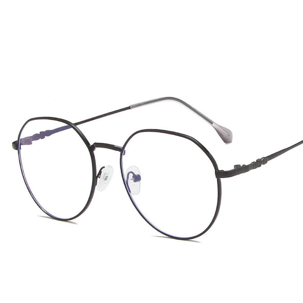 Metal Frame Glasses Anti Blue Light Polygon Round Glasses Unisex Blue Ray Blocking Optical Eyeglasses Car Transparent Eyewear