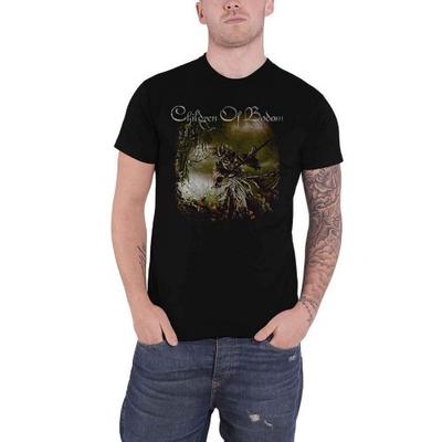 Unisex Хлопковая футболка для взрослых Children Of Bodom с принтом на спине 'Relentless'