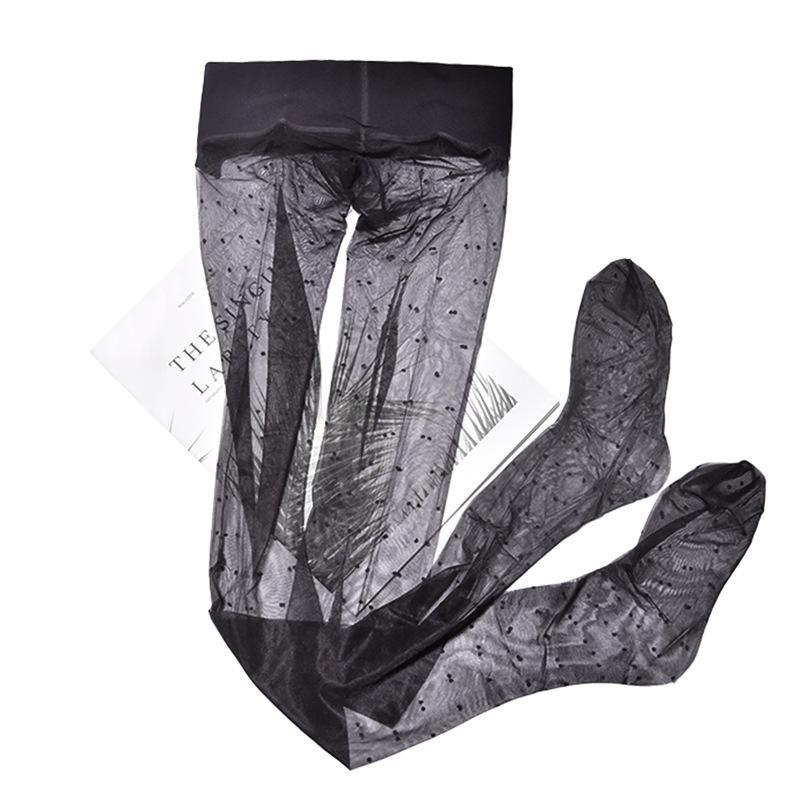 Ультратонкие чулки в горошек 512 иглы большого размера с формой стопы - Бесшовные, шелковистые, высокопрозрачные ластовица 360.