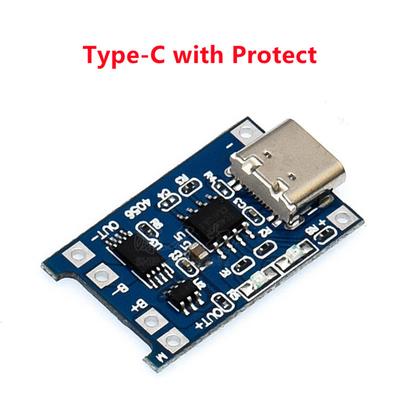 Type-c/Micro/Mini USB 5V 1A 18650 TP4056 Модуль зарядного устройства для литиевой батареи Зарядная плата с защитой