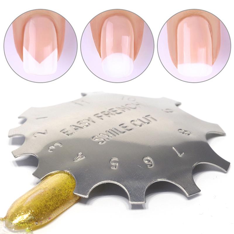 1 шт., французская резка для трафаретов для ногтей, триммер, машинка для стрижки, многоразмерные пилочки, поли-наконечники, инструмент для гель-маникюра для ногтей