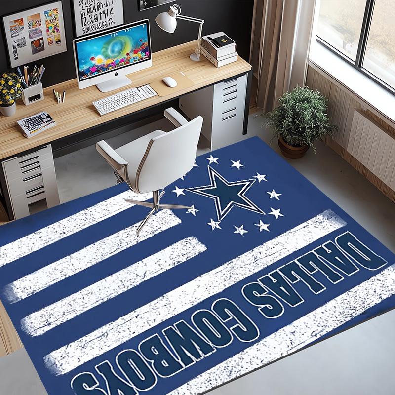 Dallas Cowboys Pattern Rug, Indoor/Outdoor Mat, for Picnic, Gameroom, Bedroom, Office, Living Room, Home Decor Carpet, Birthday Gift