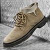 Брендовые мужские ботинки из натуральной кожи, повседневные нескользящие уличные ботинки, роскошные мотоциклетные ботинки, дышащие мужские прогулочные туфли для вождения
