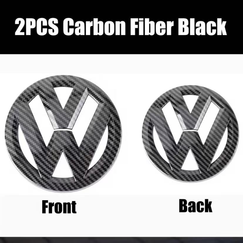 LVAXC1 Car Front Grill Emblem For VW POLO GOLF 5 6 7 7.5 8 MK5 MK6 MK7 MK8 Passat CC Rear Trunk Lid Covers Logo Car Accessories Hub Cap