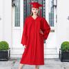 Bachelor Uniform with Hat V Neck Knee Length Long Sleeve Hidden Button Liberal Arts Student Graduation Robe Doctor Master Graduation Party Clothes