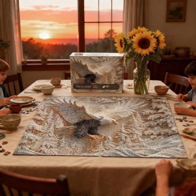 1000 шт./набор Резной пазл с орлом Белоголовый орел Пазл Игра-вызов Образовательный Орел Дикая природа Искусство Сложный пазл Игрушка Семейное занятие