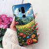 Чехол для LG G7 ThinQ Черный Силикон Милый Кот Модные Цветы Крутая Расписная Задняя Крышка Для Телефона LG G7ThinQ LMG710EM