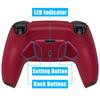 eXtremeRate Solid Color Plastic RISE4 Remap Kit with Programmable Back Paddle Rubber Grip for Compatible with PS5 Controller Compatible with PS5