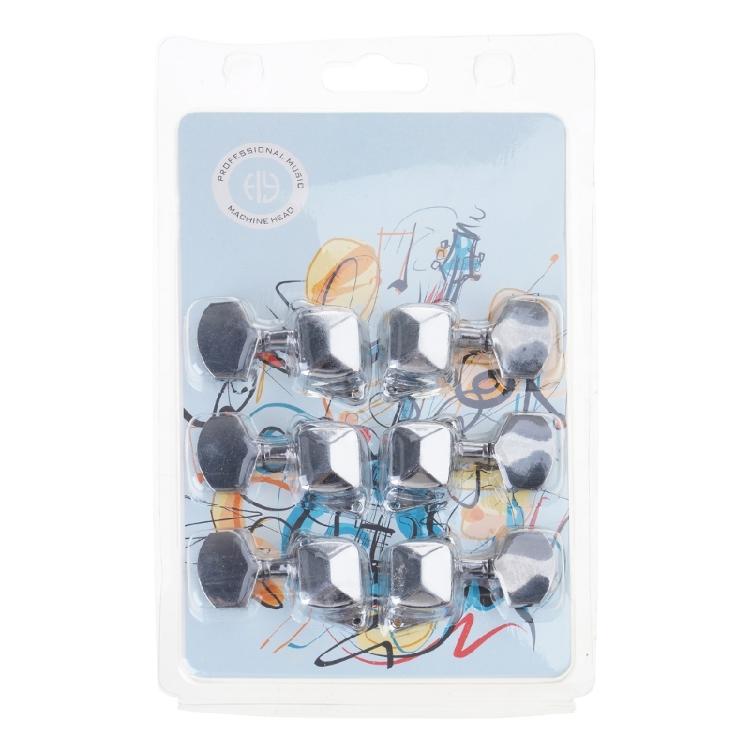 6 шт. Металлические колки для настройки гитары 3 левых 3 правых Головки грифа гитары Ручки Колки Замена Аксессуары для гитары Прочные