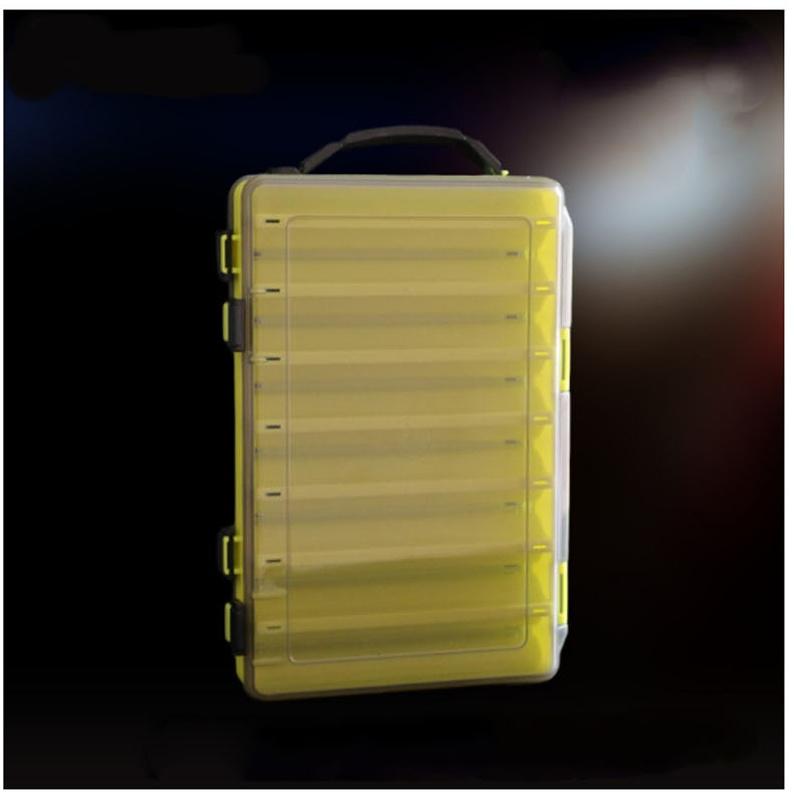 Ящик для рыбалки, 14 отделений, аксессуары для рыбалки, коробки для крючков для хранения, двусторонняя высокопрочная коробка для рыболовных приманок, коробка для снастей