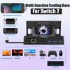 Универсальная док-станция для игровой консоли Switch 2 с портами 4K HDMI, Ethernet, PD 100 Вт и USB 3.0 High-Speed, охлаждающая подставка