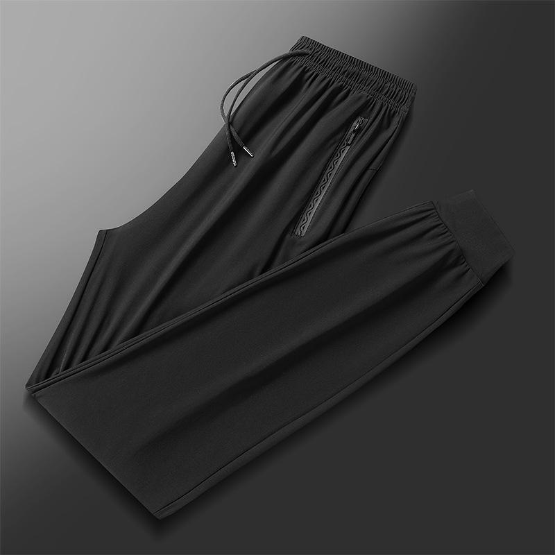 Мужские летние повседневные брюки Ice Silk из дышащей эластичной ткани, быстросохнущие
