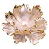 [R7298] - Designer Brooch 'Scarlett' Golden Beige - 50x50 Mm