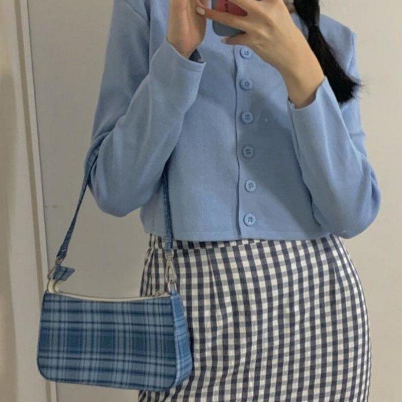 Женский вязаный жилет с V-образным вырезом и цветными блоками в стиле аргайл - Свитер для многослойности на осень/зиму 2024