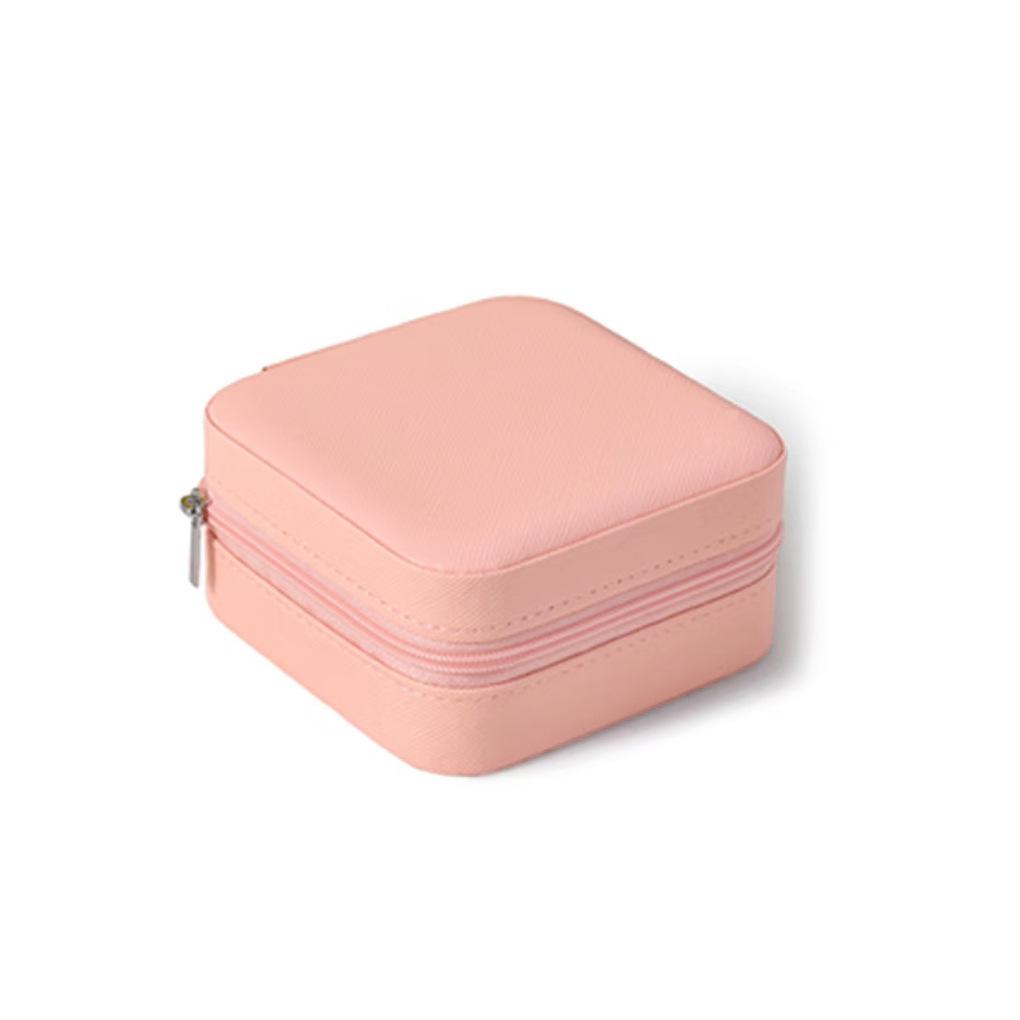 Компактная кожаная шкатулка для украшений для женщин - Милый органайзер для подвесок, серег и колец