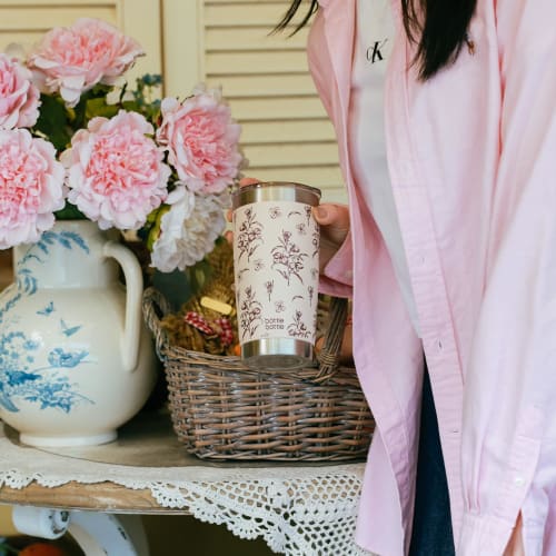 BOTTLE BOTTLE Tumbler with Lid, Overflow-Proof, 600ml Large Capacity Water Bottle, Double-Walled Stainless Steel Coffee Bottle, Vacuum Insulated, Keep