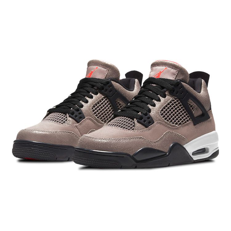 Детские кроссовки Air Jordan 4 Retro GS Taupe Haze Коричневые маслянисто-серые Off-White DJ6249-200