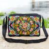 Embroidered Crossbody Bag, Women's Canvas Shoulder Bag, Stylish Travel Crossbody Bag, Women's Purses